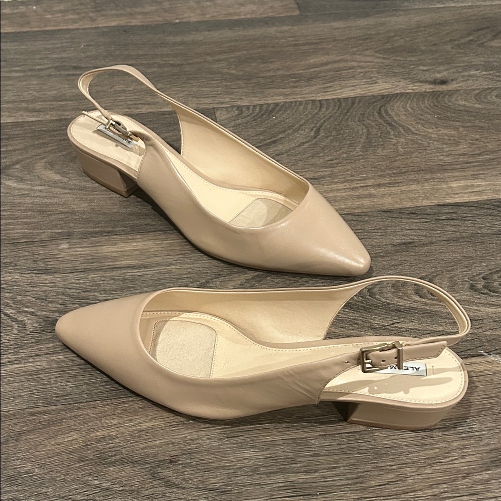 Alex Marie Cream Slingback Heels - Picture 3 of 8